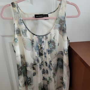 DKNY WOMENS Lined Chiffon sleeveless Top